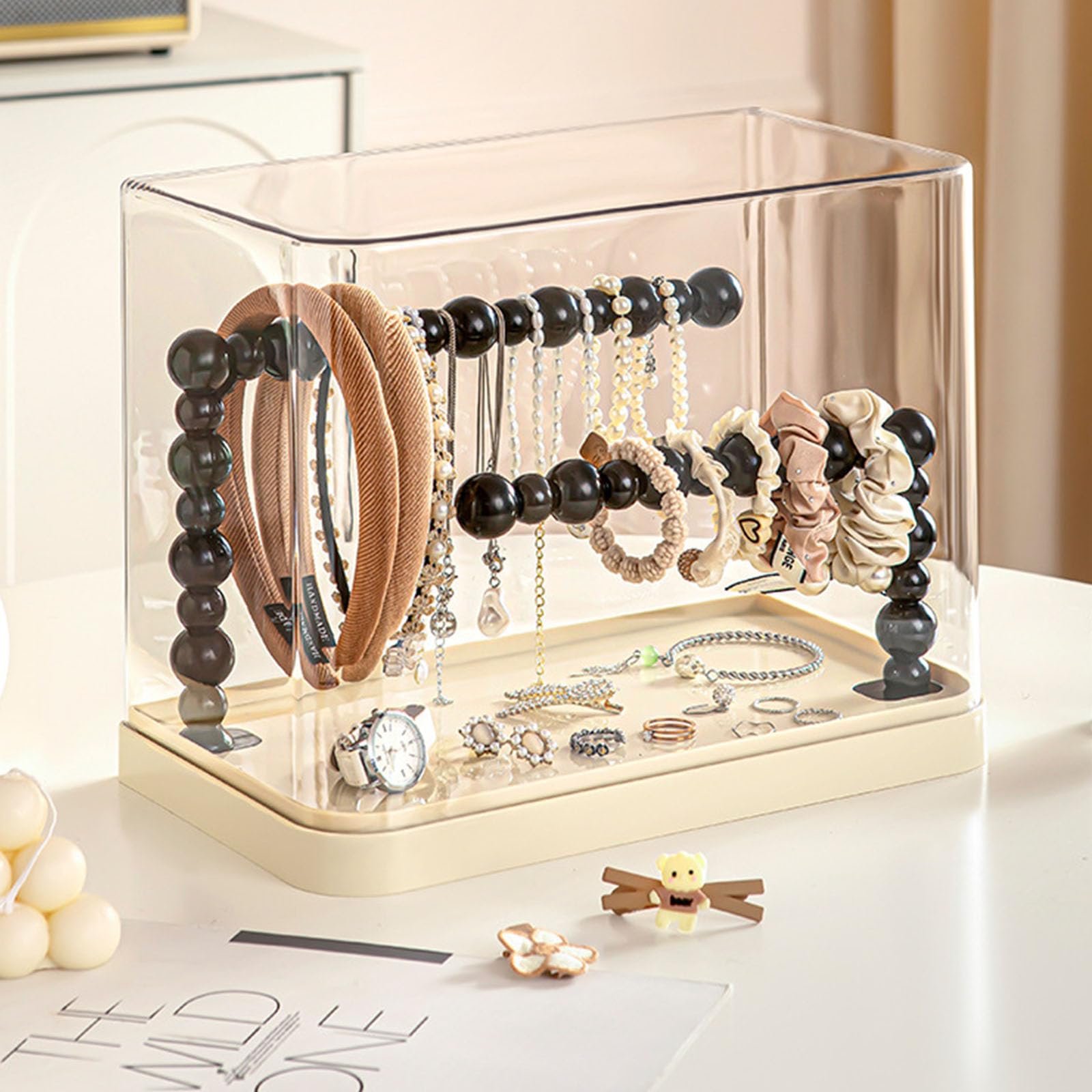 Generisch Haar Accessoires, ABS Komponenten Aufbewahrungsständer für Haar, Stirnbänder, Schmuck, Badezimmer, Schlafzimmer, platzsparendes Zubehör