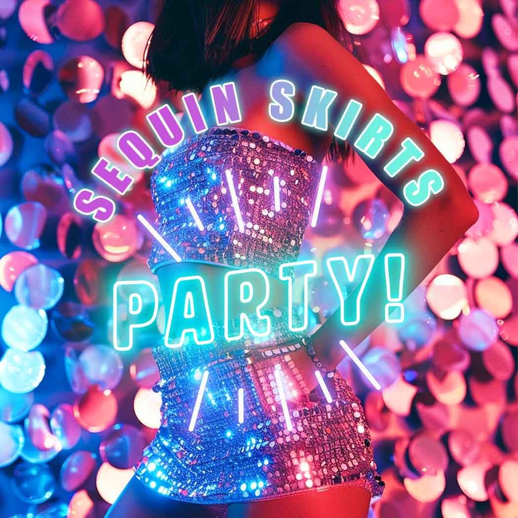 JEWEKY Sequin Mini Skirt White Rave Disco Bodycon Skirts for Women - Image 4