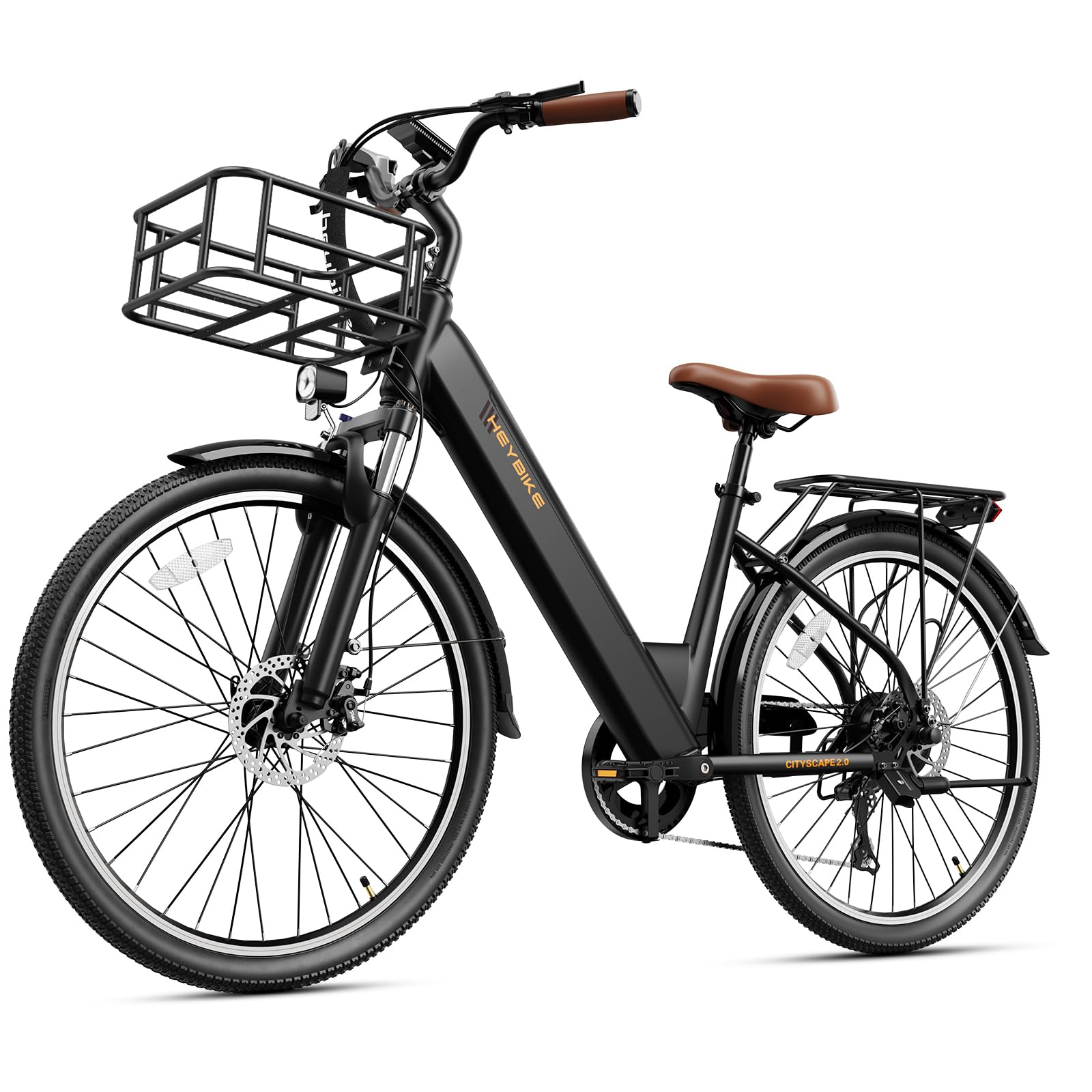 Heybike Cityscape 2.0 Electric Bike for Adults with Peak 1200W Motor, 468Wh Removable Battery, 50Miles 26" Electric Commuter Bike, 7-Speed,UL Certified