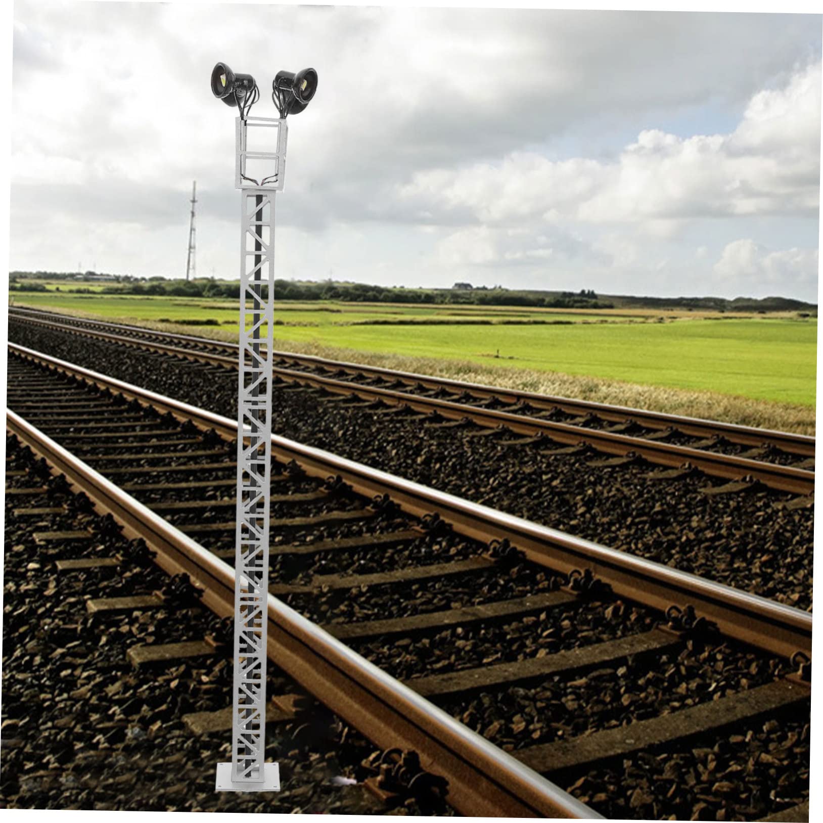 PLAFOPE Realistic Miniature Train Model Accessory Signal Light Scale Railroad Lights for Model Train Sets