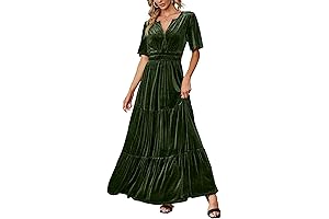 Elegant Velvet Womens Dress