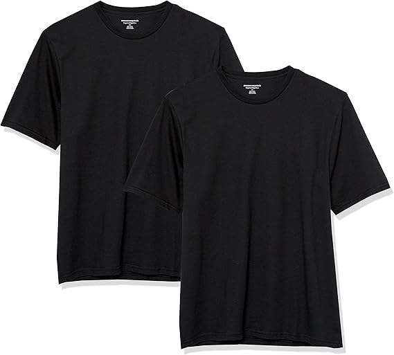 Amazon Essentials Men's Regular-Fit Short-Sleeve Crewneck T-Shirt, Pack of 2