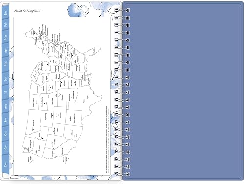 Miniatura 9 de Blue Sky Agenda semanal y mensual 2024, enero a diciembre, 5 x 8 pulgadas, cubierta esmerilada, encuadernada con alambre, Lindley (101579-24)
