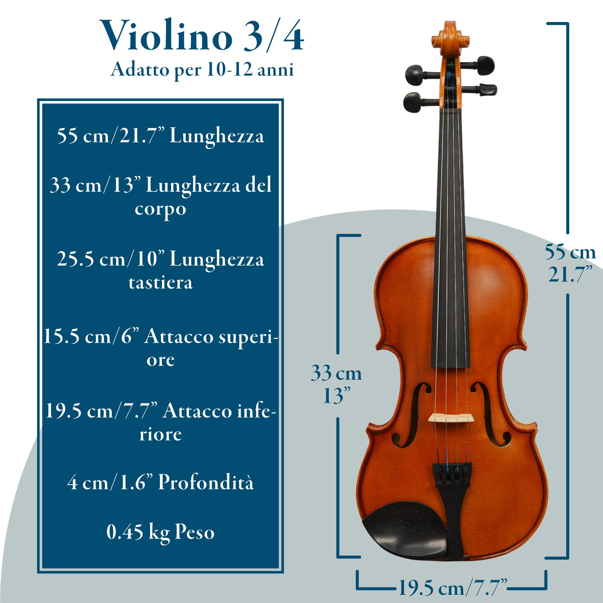 Piroli Per Violino In Ebano - Set Di 4 Pezzi Per Violino 3/4 E 4/4, Precisi E Durevoli