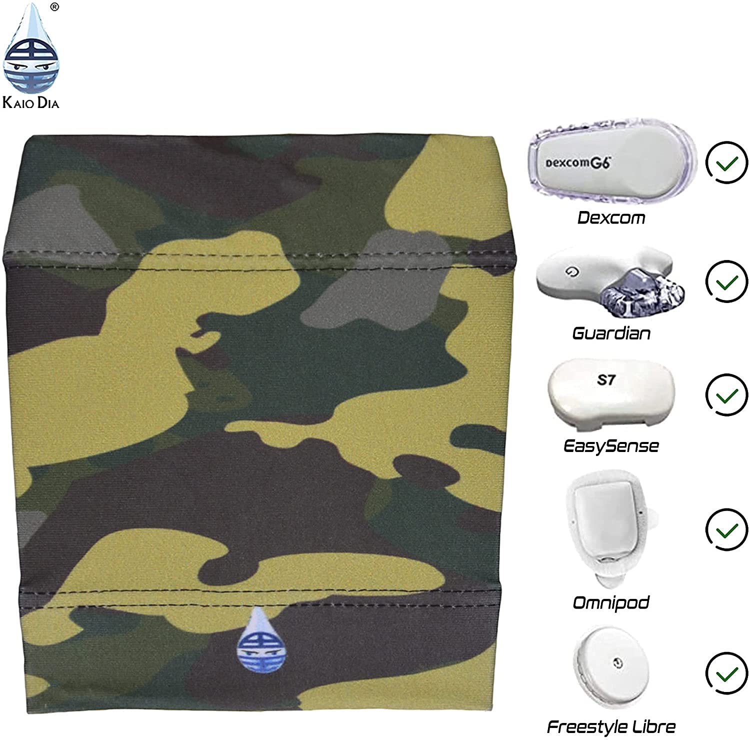 Dia-Band, brazalete de mantenimiento y protección para sensor de glucemia Freestyle Libre, Medtronic, Dexcom o Omnipod – Banda para diabética cómoda y reutilizable.