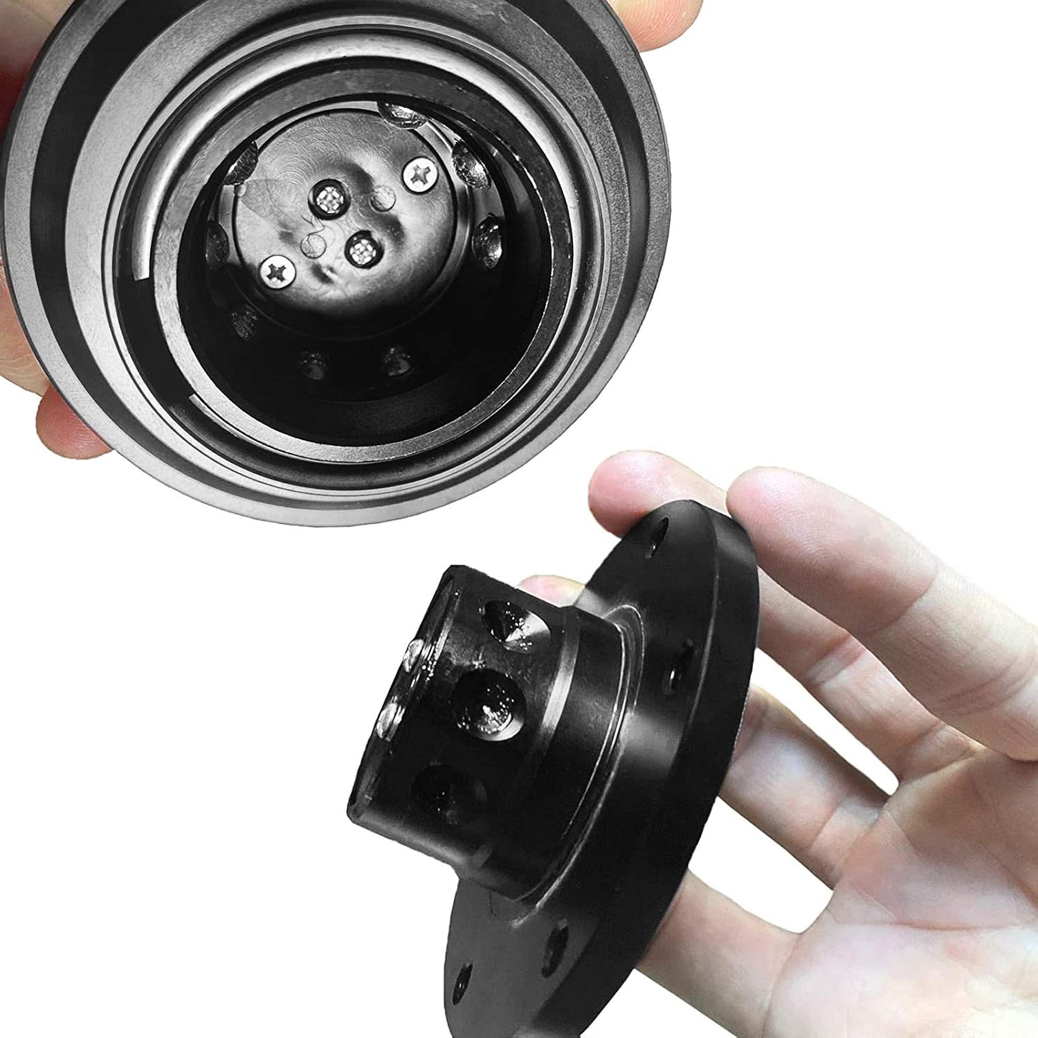 Steering Wheel Hub Adapter Quick Release- Universal 6 Hole Steering Wheel Quick Release Hub Adapter Snap Off Boss Kit