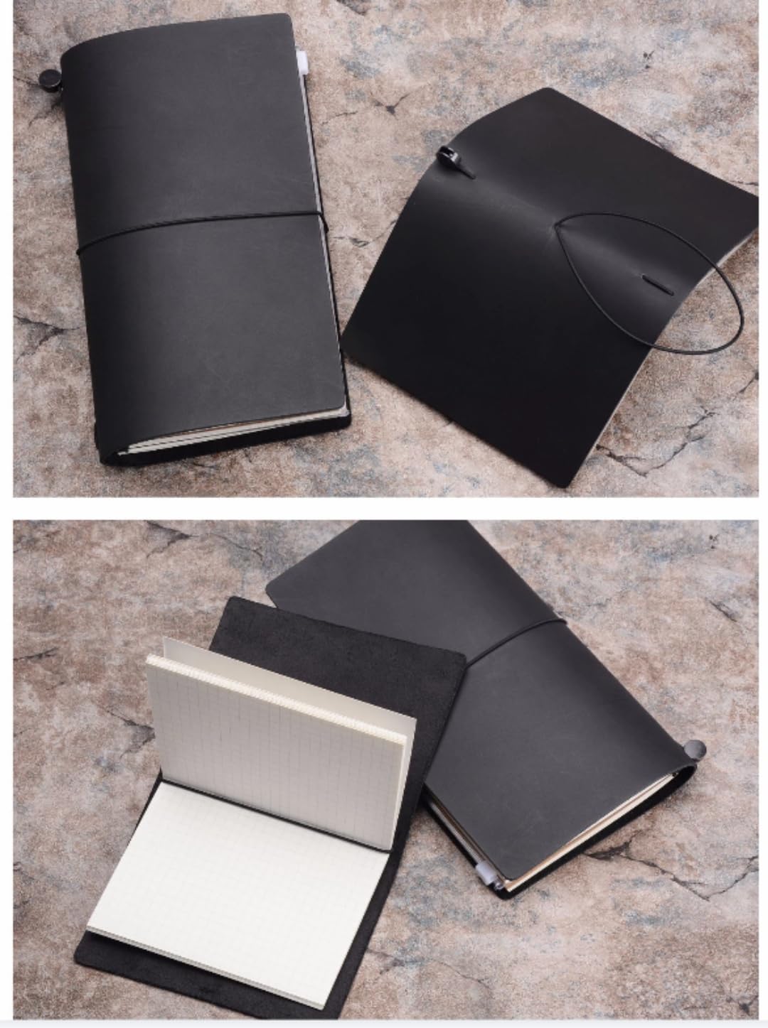 ノートスリーブ ブラック×キャメル 8bc23dc948020652e41639f3c50aa9