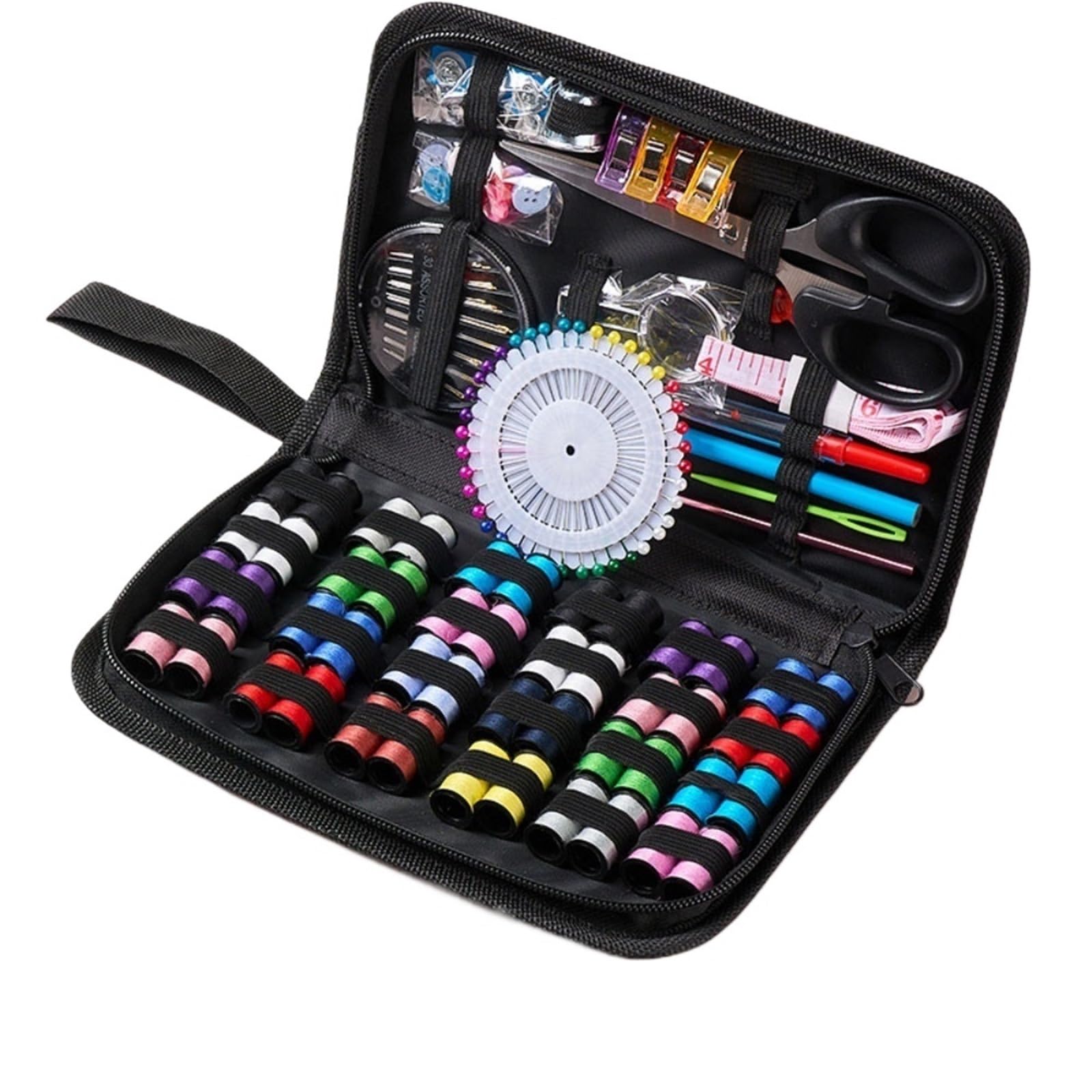 Dazhua Portable Sewing Kit with Threads, Needles, Scissors, Tape Measure, Buttons, and Storage Bag for Travel and Home Use(172pcs)
