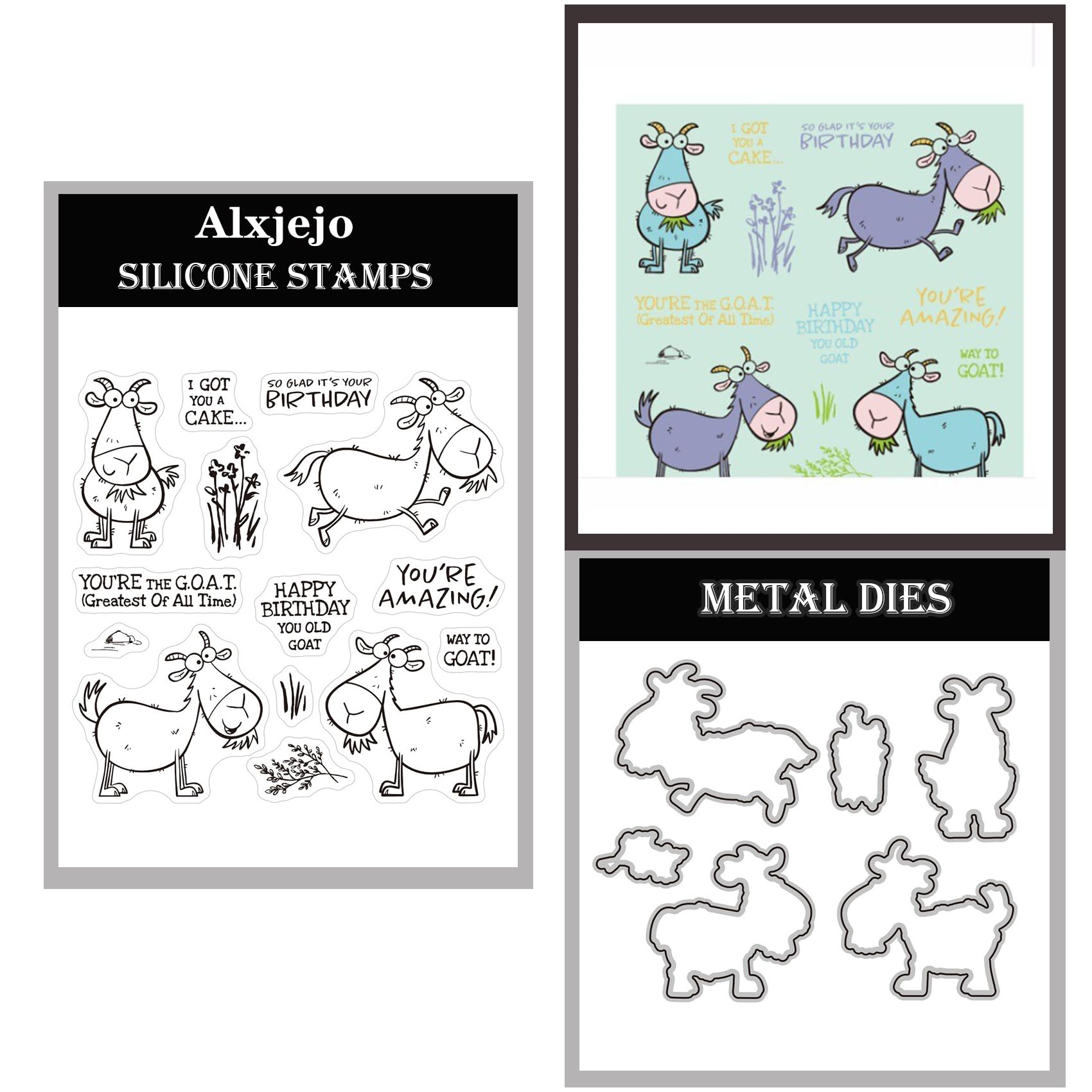 Alxjejo Cutting Dies and Stamps Set 2024-2025-2026,Stamps and die for Card Making for DIY Birthdays, Thanksgiving Day, Valentine's Day, Scrapbooking, Art Craft, Festivals Greeting Card Album
