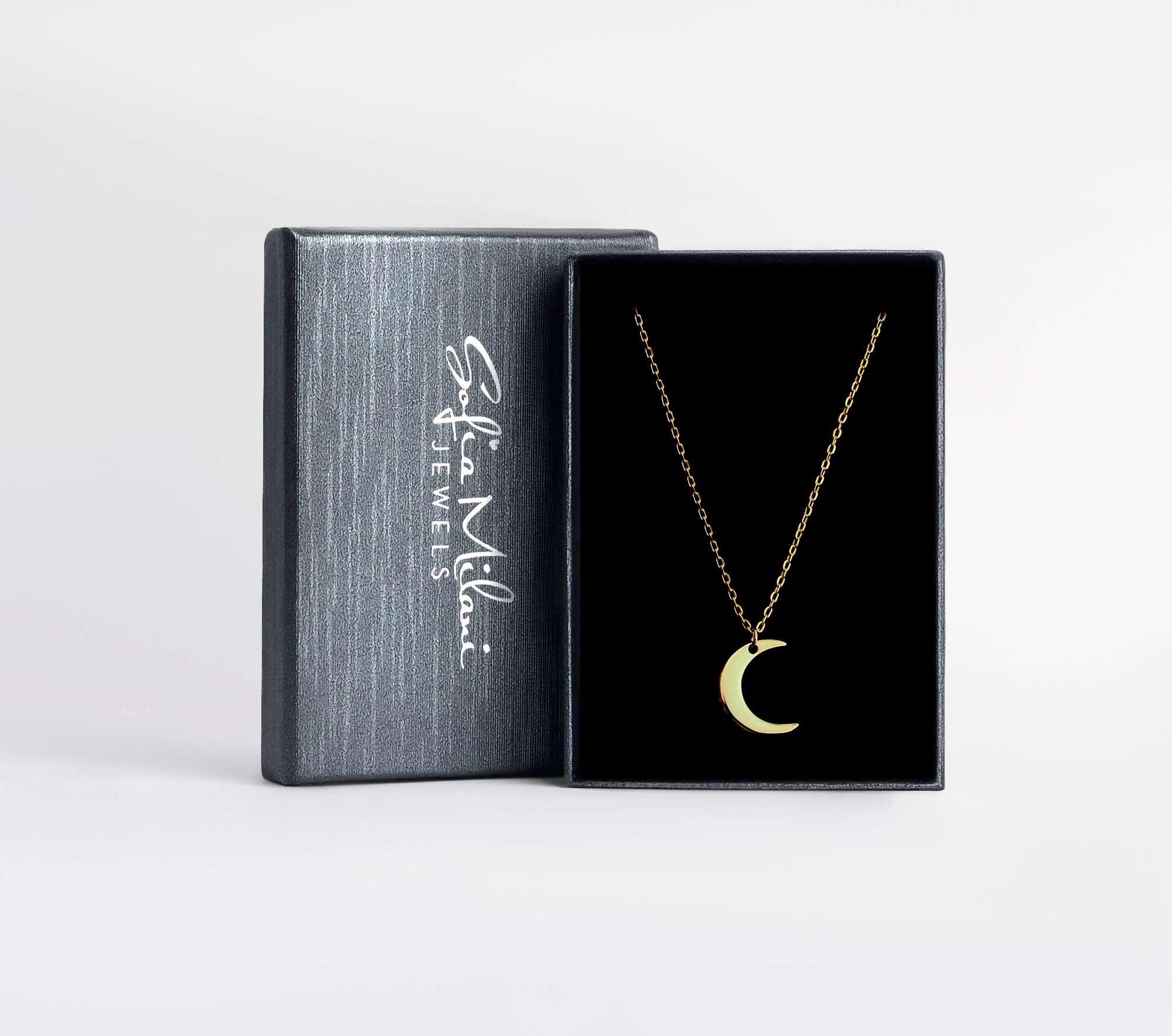 Sofia Milani - Collar para Mujeres en Plata de Ley 925 - Colgante de Luna