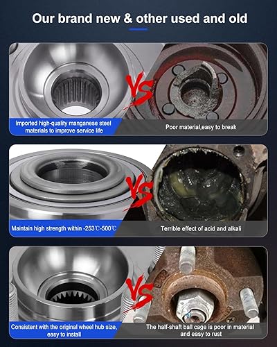 Miniatura 6 de ECCPP Buje de rueda y conjunto de rodamiento trasero 512369 para Dodge Charger 2009-2014, 2009-2014 300, 2008-2014 para Dodge Challenger Reemplazo