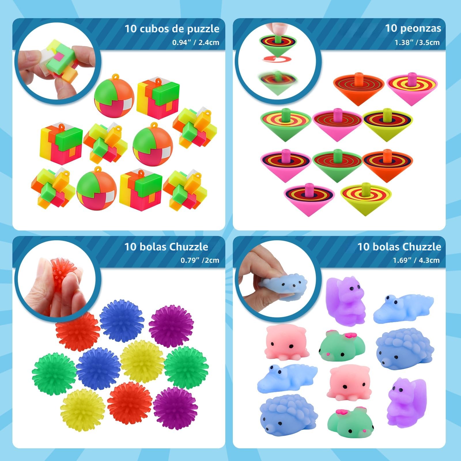 nicknack Relleno Piñata Infantil, 120 Piezas Juguetes de Fiesta a Granel, Party Favores Juguetes para Niñas Niños, Relleno Piñata Cumpleaños Infantil