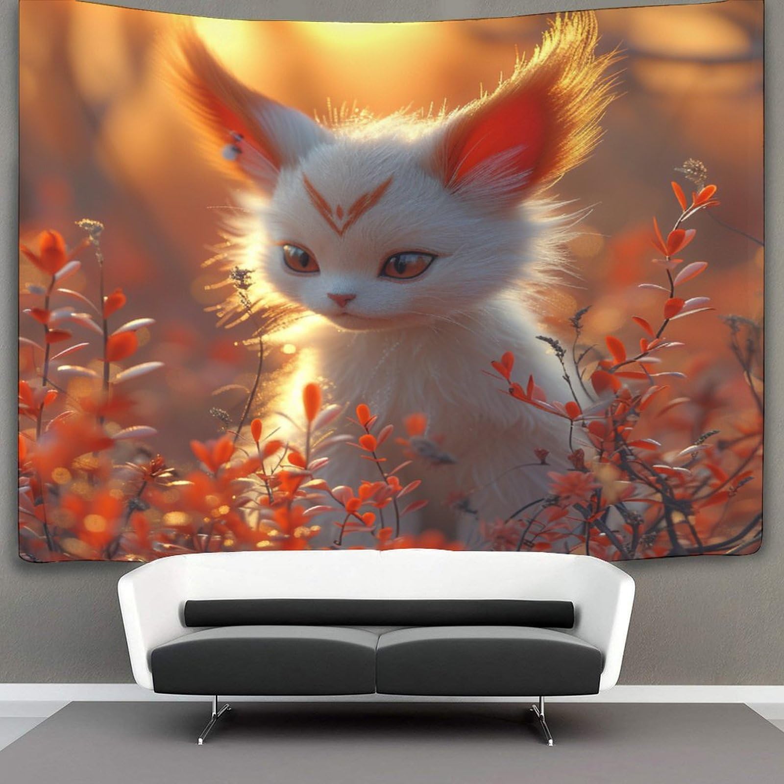 kaiyun 130cmx150cm Tapestry Cute Animals Tapestries Animal 3D Printing Wall Hanging Home Decorations