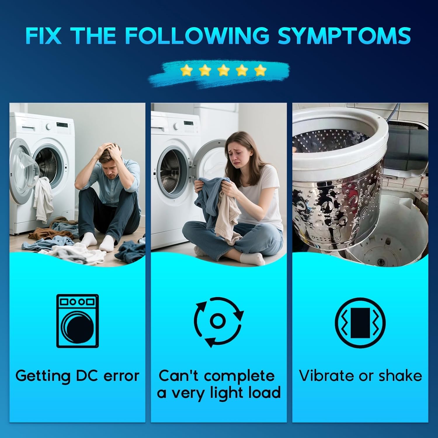 Upgraded DC97-16350V (27.6in) Washer Suspension Rods for Samsung WA54R7200AV/US WA54R7200AW/US WA5AR7200AV/US WA54R7600AV/US WA54R7600AC/US Washing Machine, Replace DC97-16350Y