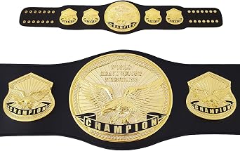 Championship Belt Adult, Wrestling Championship Belt, Large Leather Champion Trophy Heavy Award Gift Prize