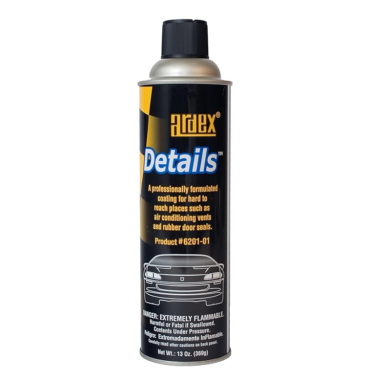 Ardex Details 6201 Professional Interior Aerosol Dressing, Car Detailing Kit Interior Cleaner for Hard-to-Reach Places, AC Vents, Door Seals & Dashboards - Easy Spray Application for DIY & Pro Use