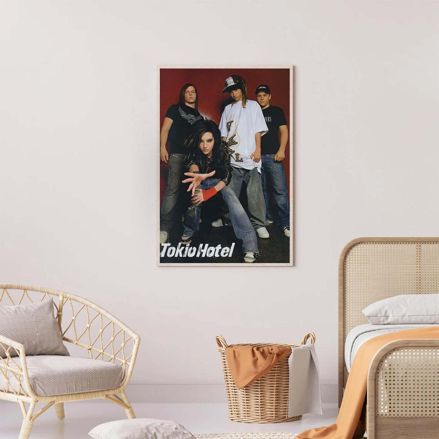 ZOLULA Tom Kaulitz Impression sur toile décorative pour chambre à coucher Motif musique 40 x 60 cm