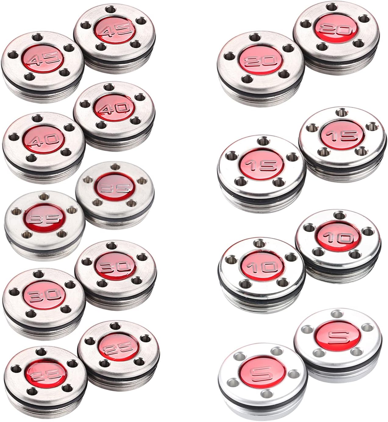 NA 2pcs Red Number Golf Custom Weights for Titleist Scotty Cameron Newport Studio California Putters 5g-45g for Option
