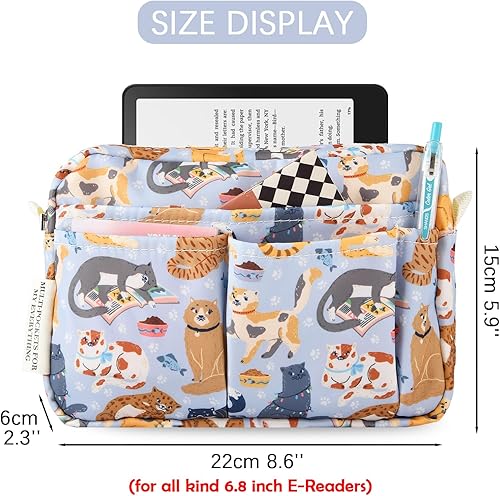 Miniatura 80 de Organizador multifuncional de cartera, bolsa de viaje impermeable con cremallera, estuche de almacenamiento de suministros de diario para cuadernos