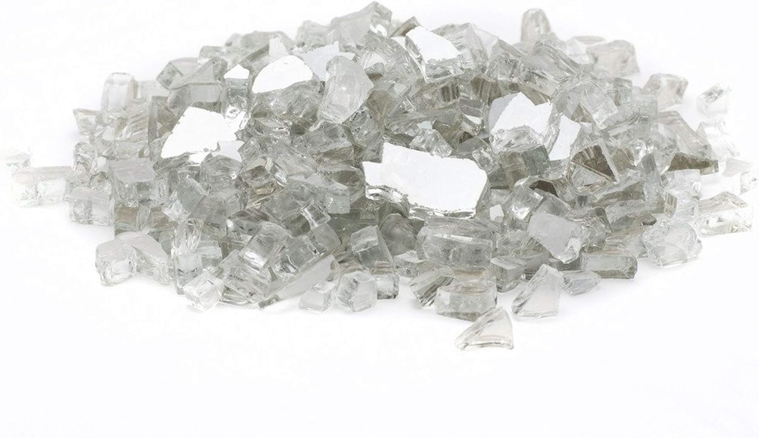 Margo Outdoor Living 20 lb 1/4" Crystal Reflective Fire Glass for Natural or Propane Fire Pit Fireplace Tempered Glass