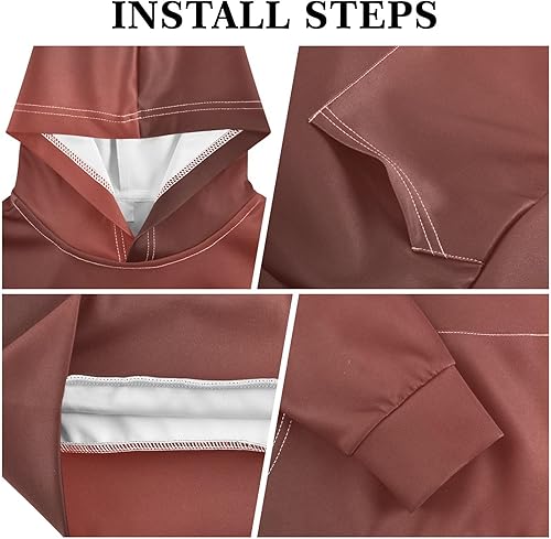 GAIGEO Black White Polka Dots Boys' Fashion Hoodies, Boy Hoodies, Toddler Hoodie, Soccer Sweatshirts for Boys, Size 4T(Black Red Gradient,Large)