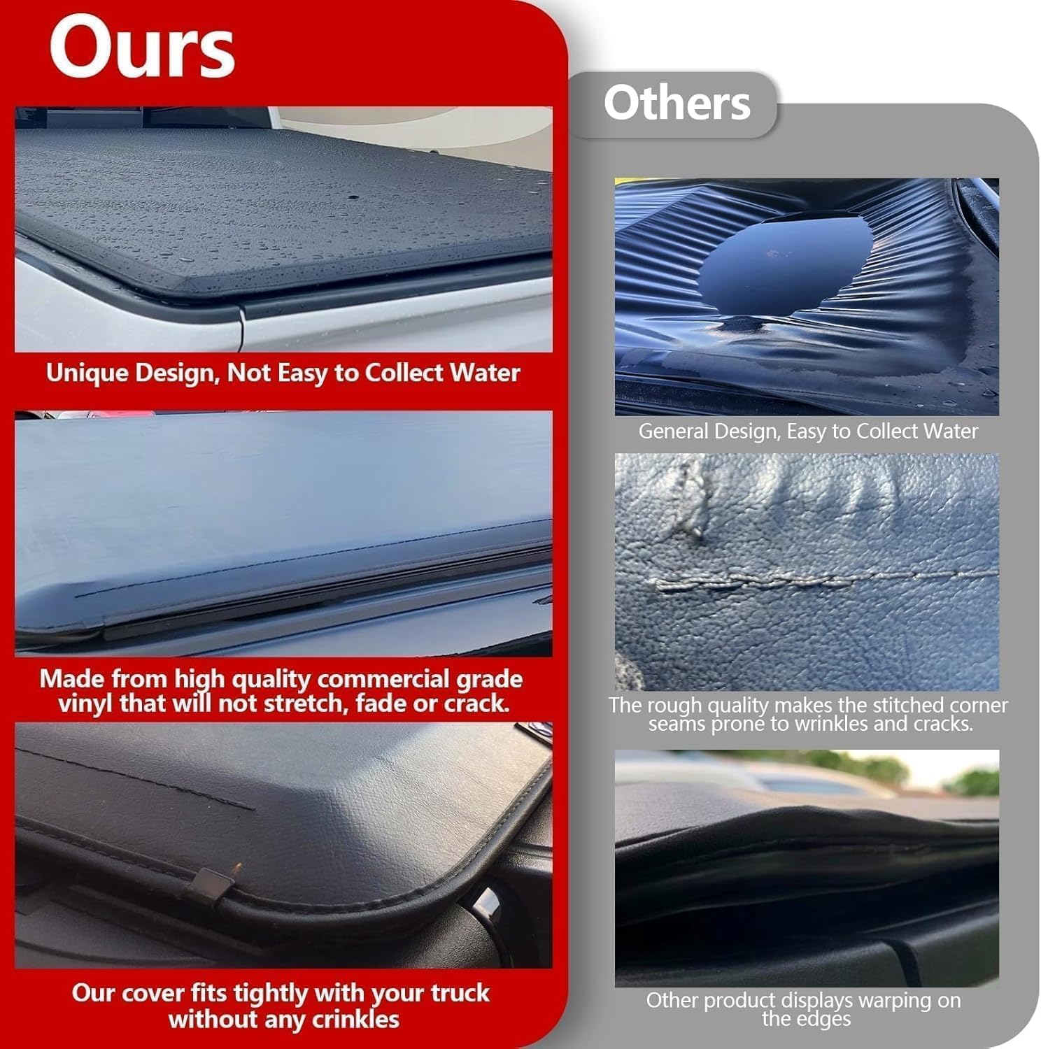 Soft Quad Fold Truck Bed Tonneau Cover Compatible for 2004-2026 F-150 6.5FT (78.8") Bed