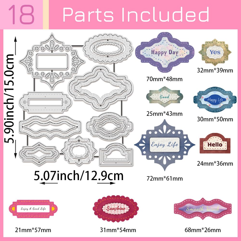 P12cheng Fustelle,Metallo Stencil,Cutting Dies,DIY Stencil Di Carta Scrapbooking In Metallo Biglietto Di Auguri (04 - Foto 4