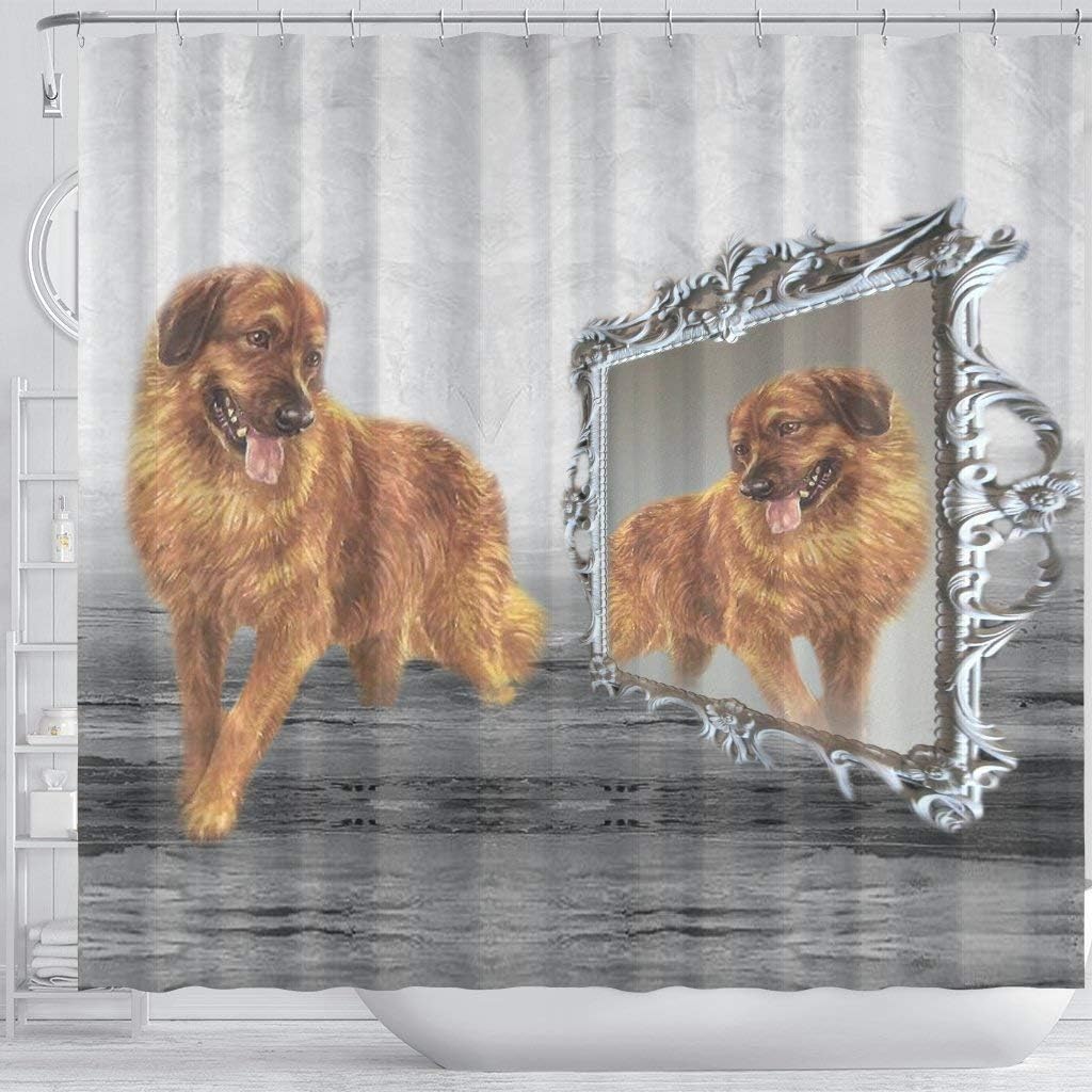 Leonberger Dog Print Shower Curtain