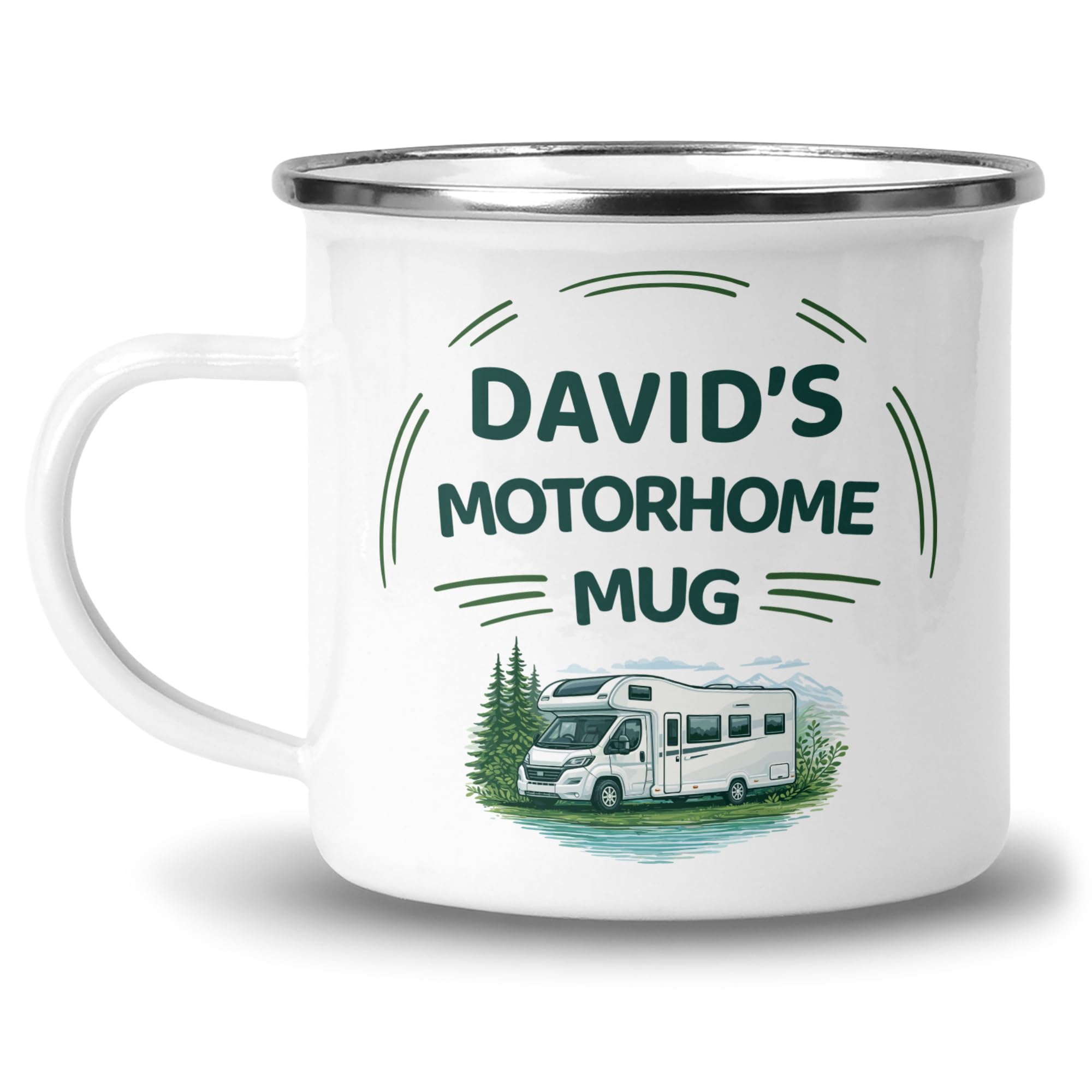 Chicken Craft Personalised Motorhome Mug with Name - Motorhome Gift for Couples and Owners - Enamel - 12oz
