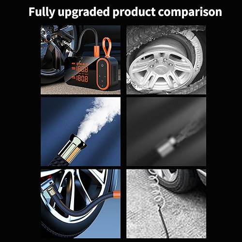 Miniatura 5 de Tire Inflator - 130PSI Digital Screen Pump  Portable Air Pump with Pressure Gauge - for Car Bike Motorcycle Daily Commute