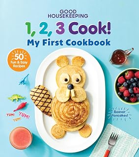 Good Housekeeping 123 Cook! My First Kids Cookbook: 50 Easy Recipes, Step-by-Step Photos & Fun Facts for Ages 4-8
