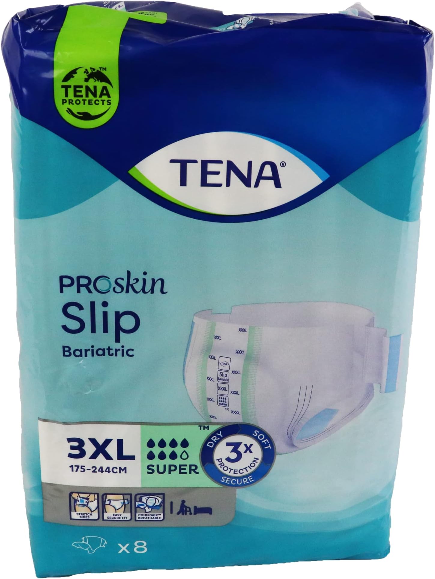 Slip Bariatric Super XXXL (2900ml) 8 Pack Incontinence Protection