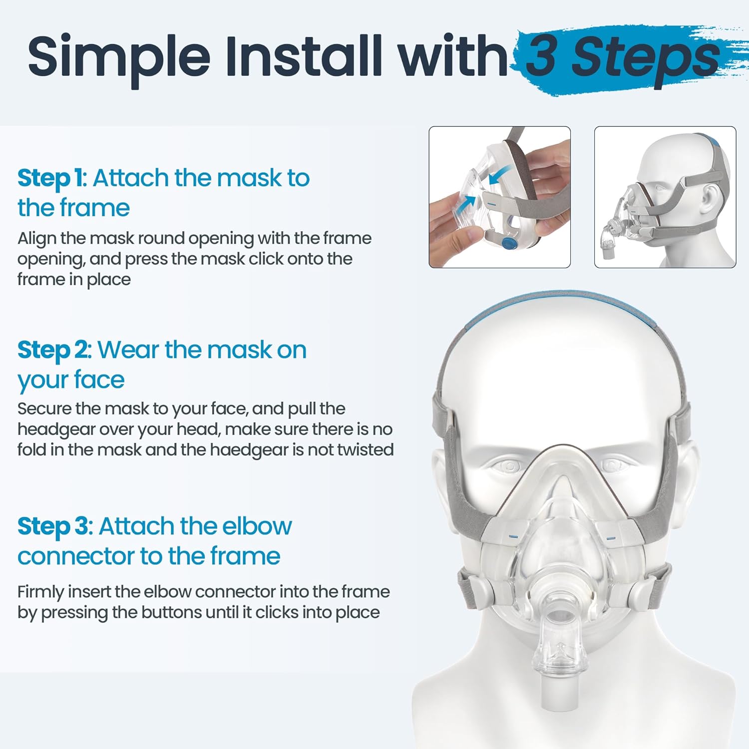 2 Packs Full Face CPAP Mask Cushion (M) for ResMed Airfit F20 & Airtouch F20, Innovative 3D Memory Foam with Built-in Silky Brown Velvet Liner - Highlight Cozy Fit & Leak-Free Seal for F20 Mask Medium