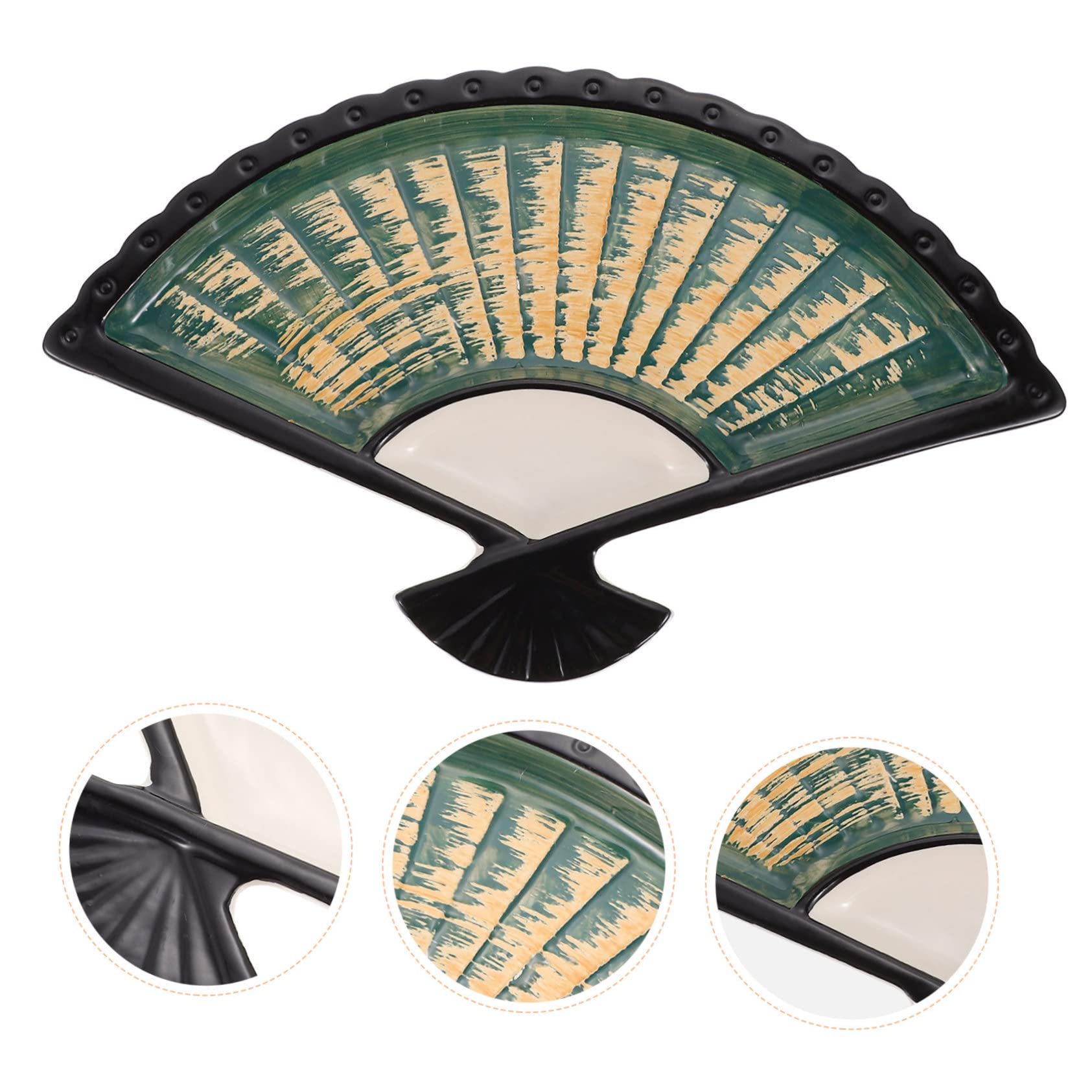 Céramique Verte Assiette de Sushis Style Japonerie, Sectorielle
