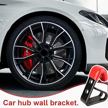 Alloy Rim Display Hanging Hooks Rim Wall Mount Car Rim Display Stands Wheel Rim Hub Hanging Metal Hook Tire Rim Showcase Stand Garage Storage System for Caravan, Trucks, Minivan, Racing Car, SUV