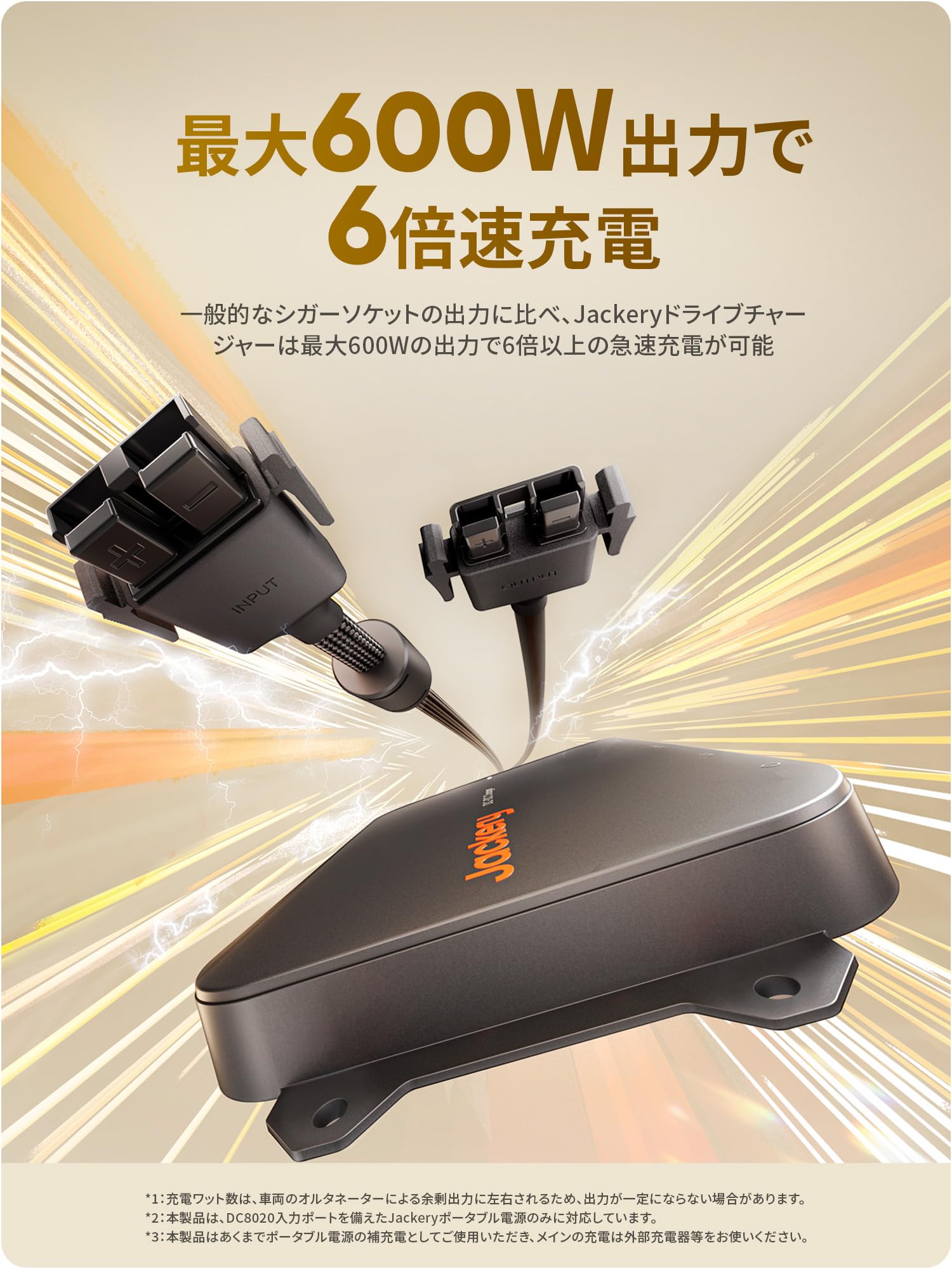 Jackery DC-DC Charger 走行充電 Amazon.co.jp: Jackery (ジャクリ) ドライブチャージャー 600W DC-DC