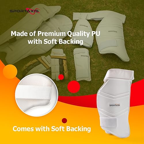 Miniatura 2 de SPORTAXIS Juego de almohadillas protectoras de muslo de críquet para adultos y jóvenes para protección de la parte inferior del cuerpo.