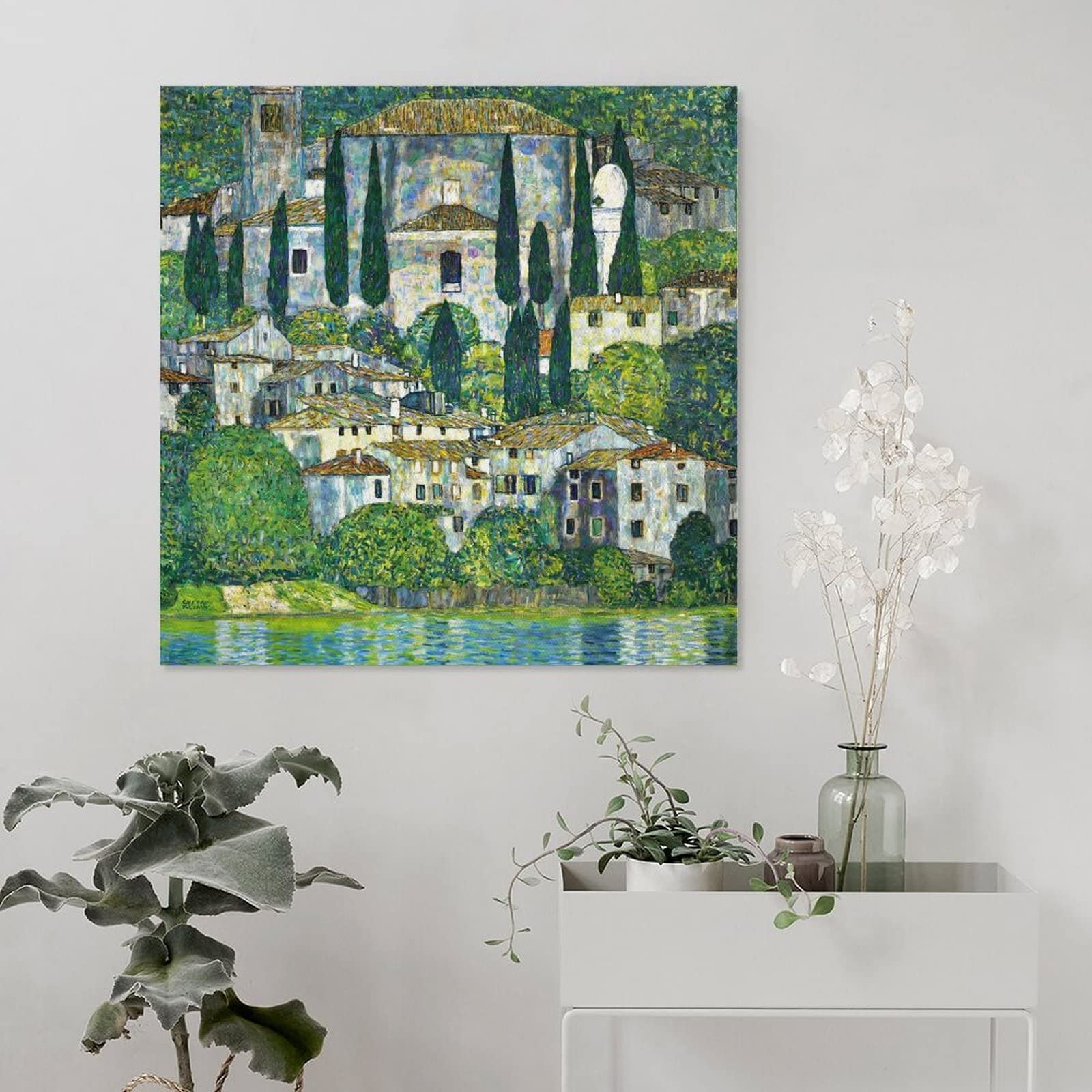 グスタフ・クリムト ダナエ ギリシャ神話 ポスター 約15号サイズ ガラス