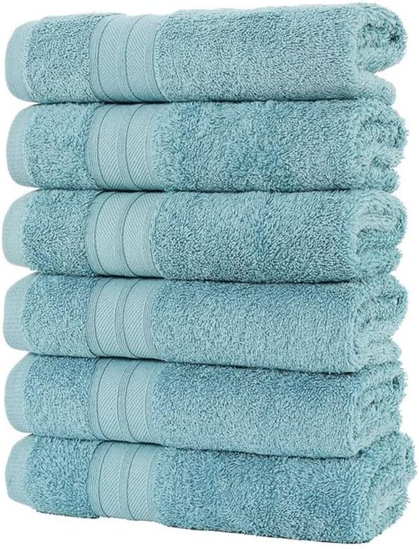 Bath Towels Set Towels Beyond 6 Piece Cotton Soft and Hotel Quality Soft Super Absorbent Bathroom(Black)
