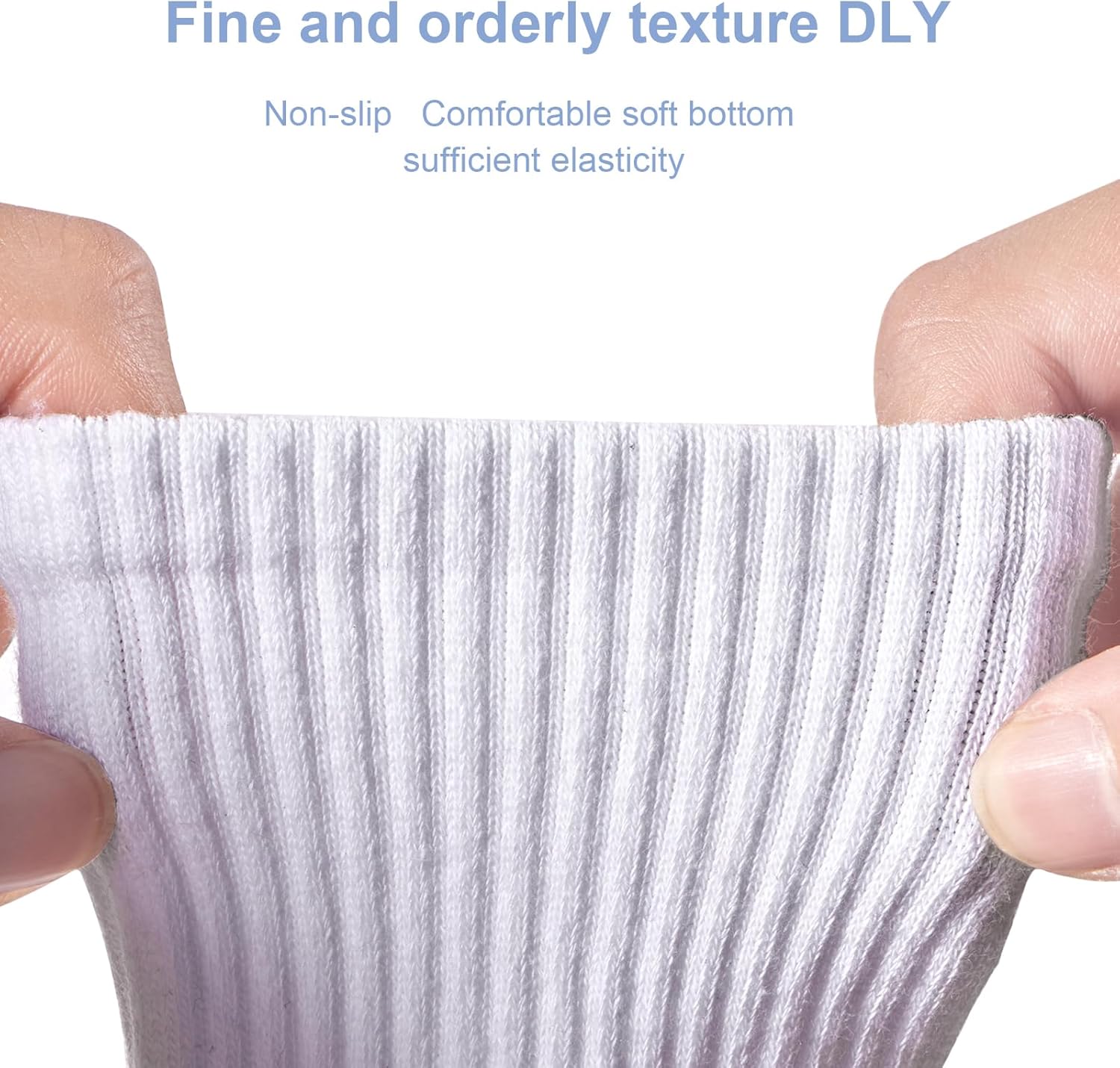 Women's White Crew Socks, 5 Pairs Lightweight Comfy Women Athletic Cushioned Running Low Cut Socks - Image 6