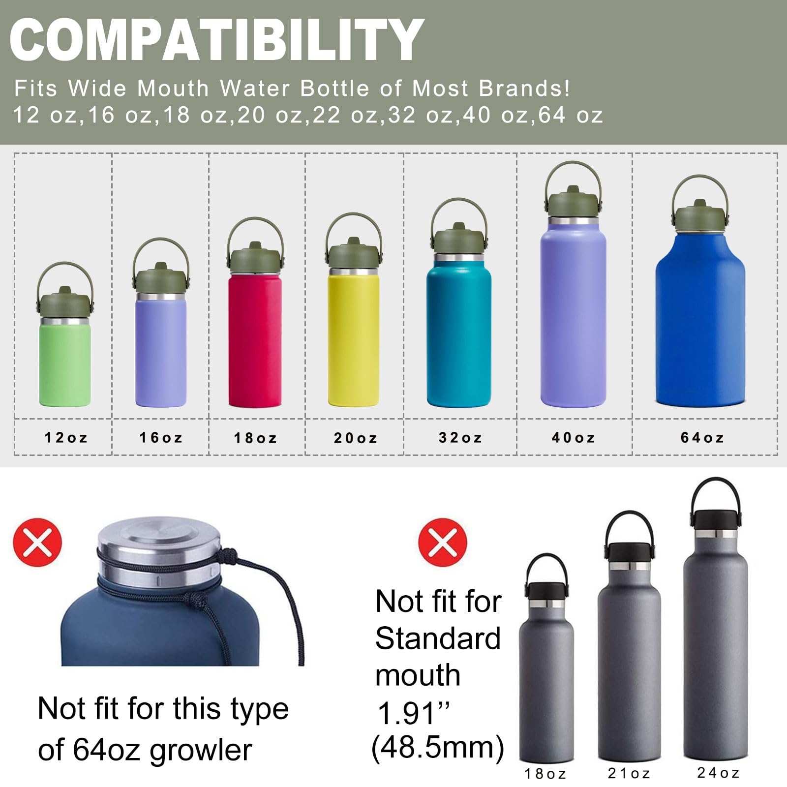 Standard Mouth Hydro Flask Different Sizes Nalgene Bottle Nalgene Why Is  Hydro Flask Expensive Straw Lid For Hydro Flask Wide Mouth, Lids