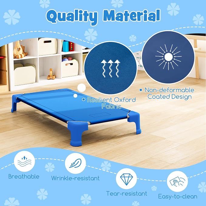 GLACER 6 Camas apilables para niños, 53" L para guardería miniatura 5