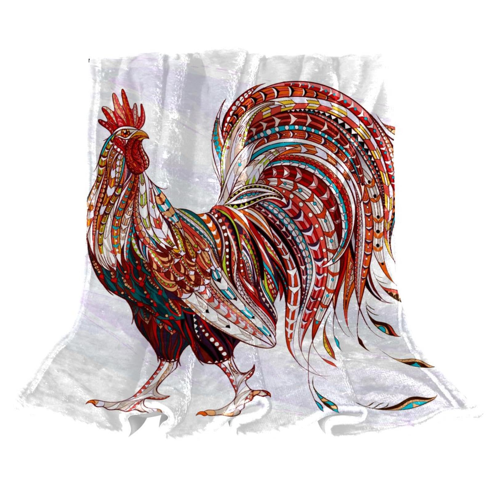 Couverture polaire coq anti-frissons plaid microfibre chaud pour salon