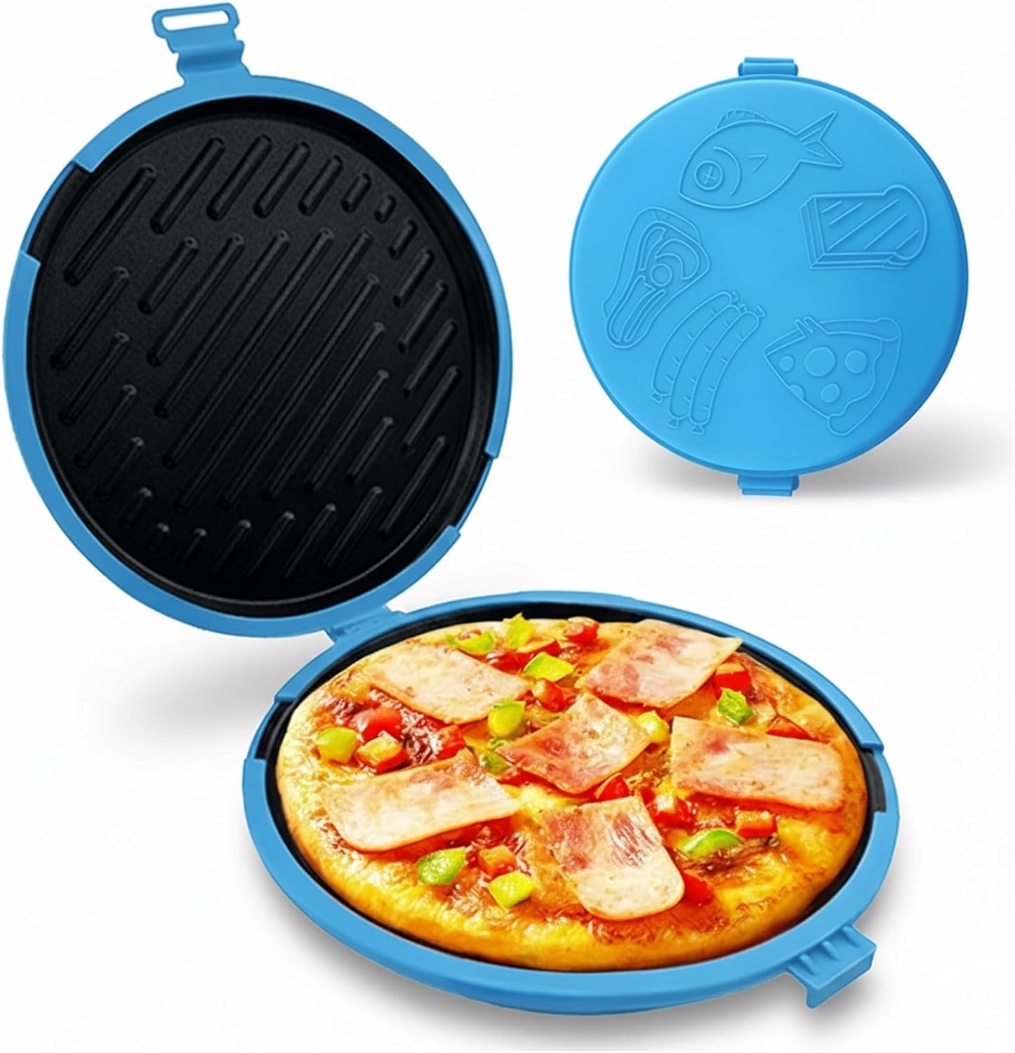 Microwave Grilled Cheese Maker, Microwave Toaster Nonstick Sandwich Maker Heat-Resistant Silicone Toastie for Crispy Bacon, Beef