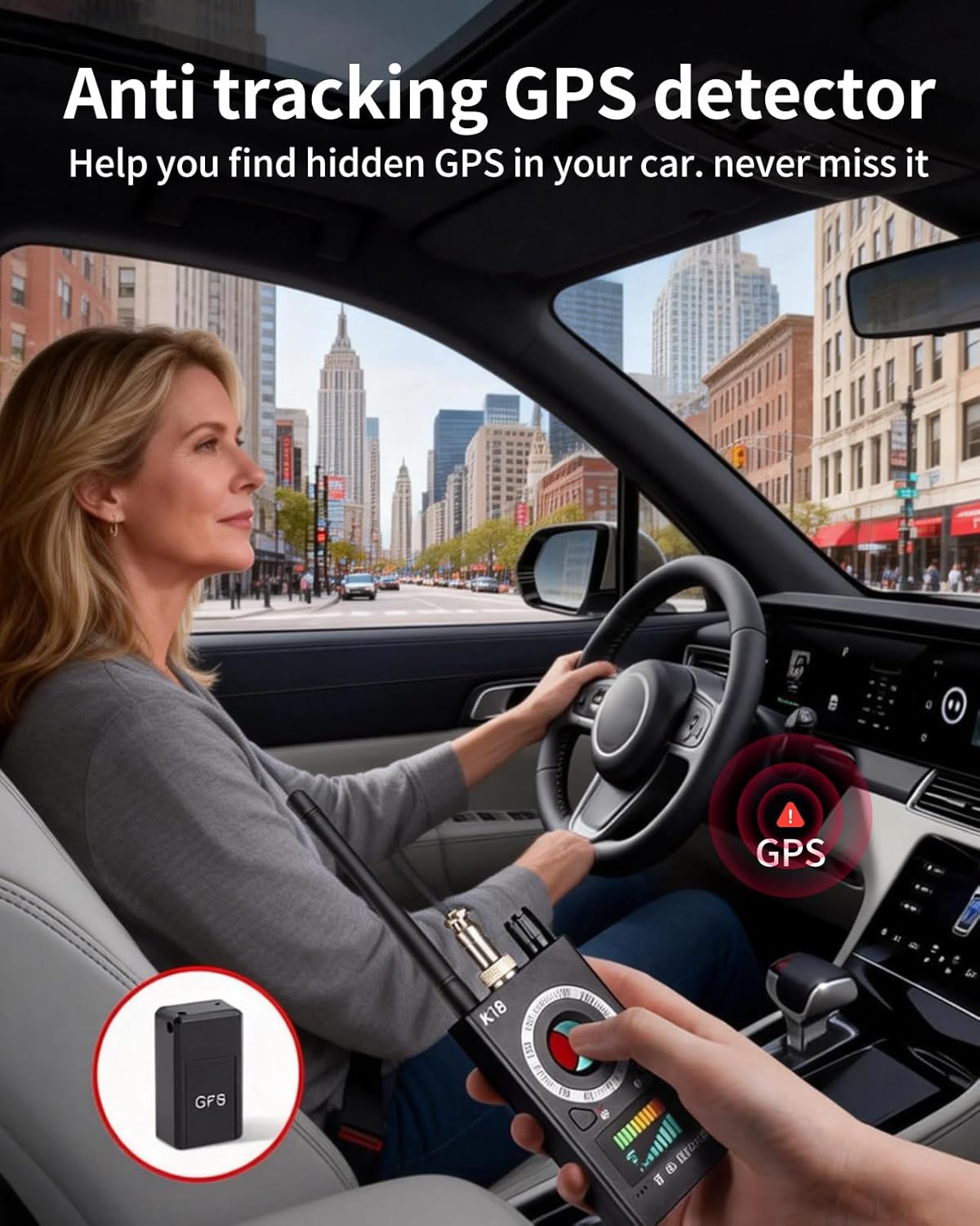 Hidden Camera detectors, Anti spy Camera detectors, GPS Tracker detectors, Hidden Device detectors for RVs, Hotels, bathrooms, Homes, and Offices (Black)