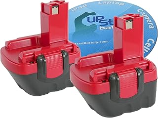 2-Pack Bosch 12V Battery Replacement - Compatible with Bosch 32612, BAT045, BAT120, BAT043, 22612, 23612, 2 607 335 273, Exact 12, Exact 8, PSR 12VE-2, GSB 12 VE-2, GSR 12 VE-2, GSR 12-1, PSB 12 VE-2, PSR 12, BAT046, BAT049, BAT139 (1300mAh, NICD)