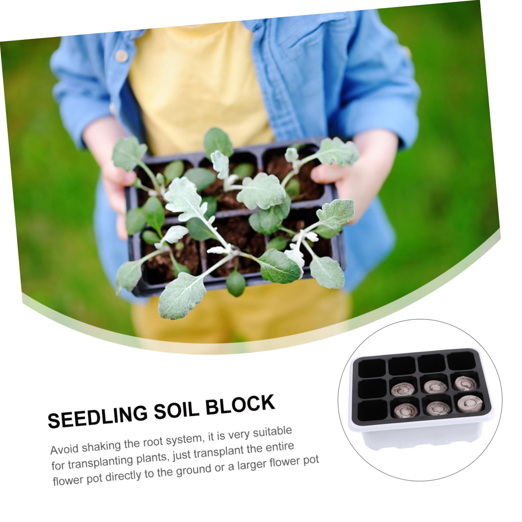 BESTonZON 3 Series Plantas De Huecos con Bloques Kit De Invernadero para Jardín Y Reutilizable Y Resistente para Propagación De Plantas 12 Piezas X 3
