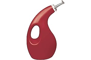 Rachael Ray Solid Glaze Ceramics EVOO Olive Oil Bottle Dispenser with Spout...