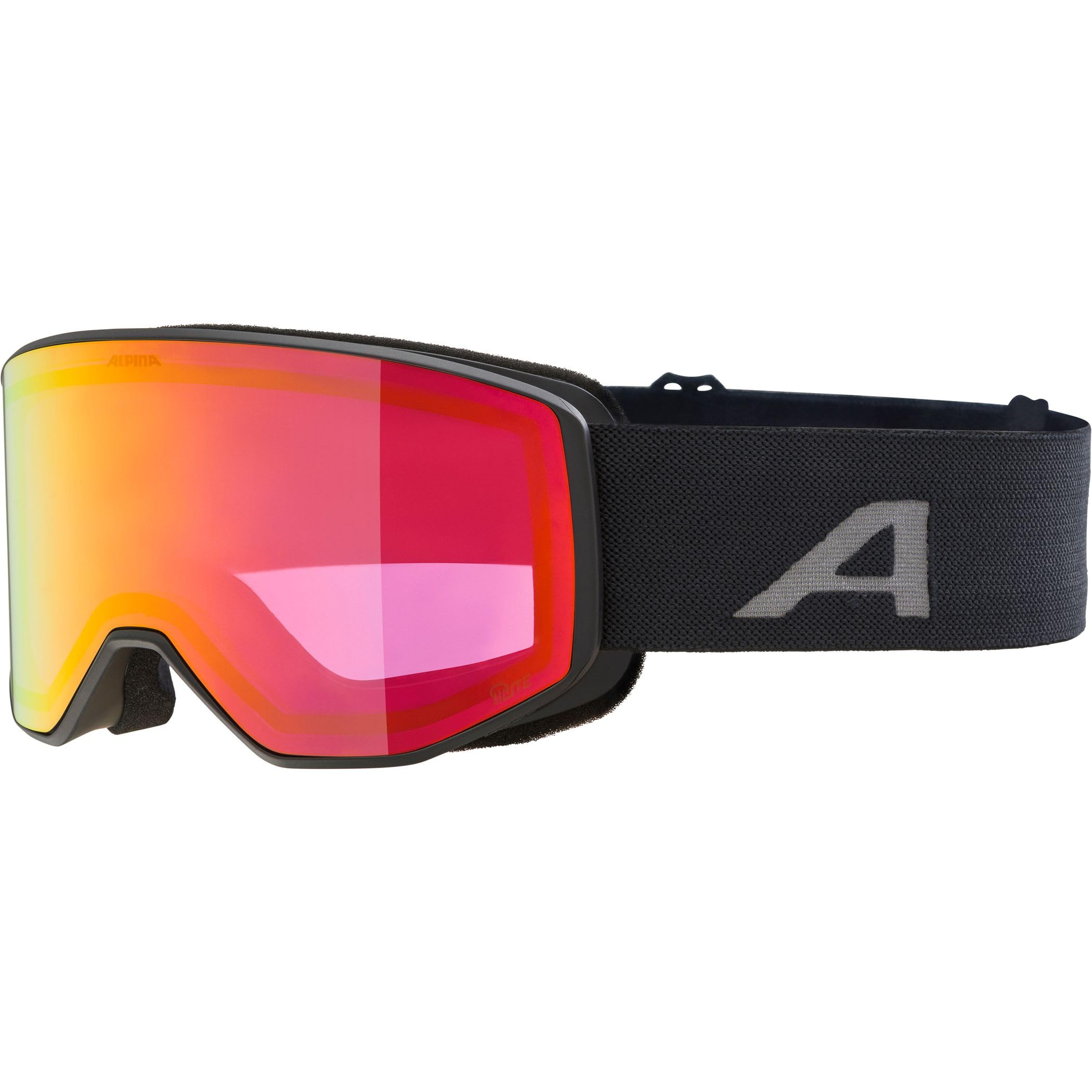 ALPINA VENET Q-LITE - verspiegelte, kontrastverstärkende OTG Skibrille mit 100% UV-Schutz, für Erwachsene