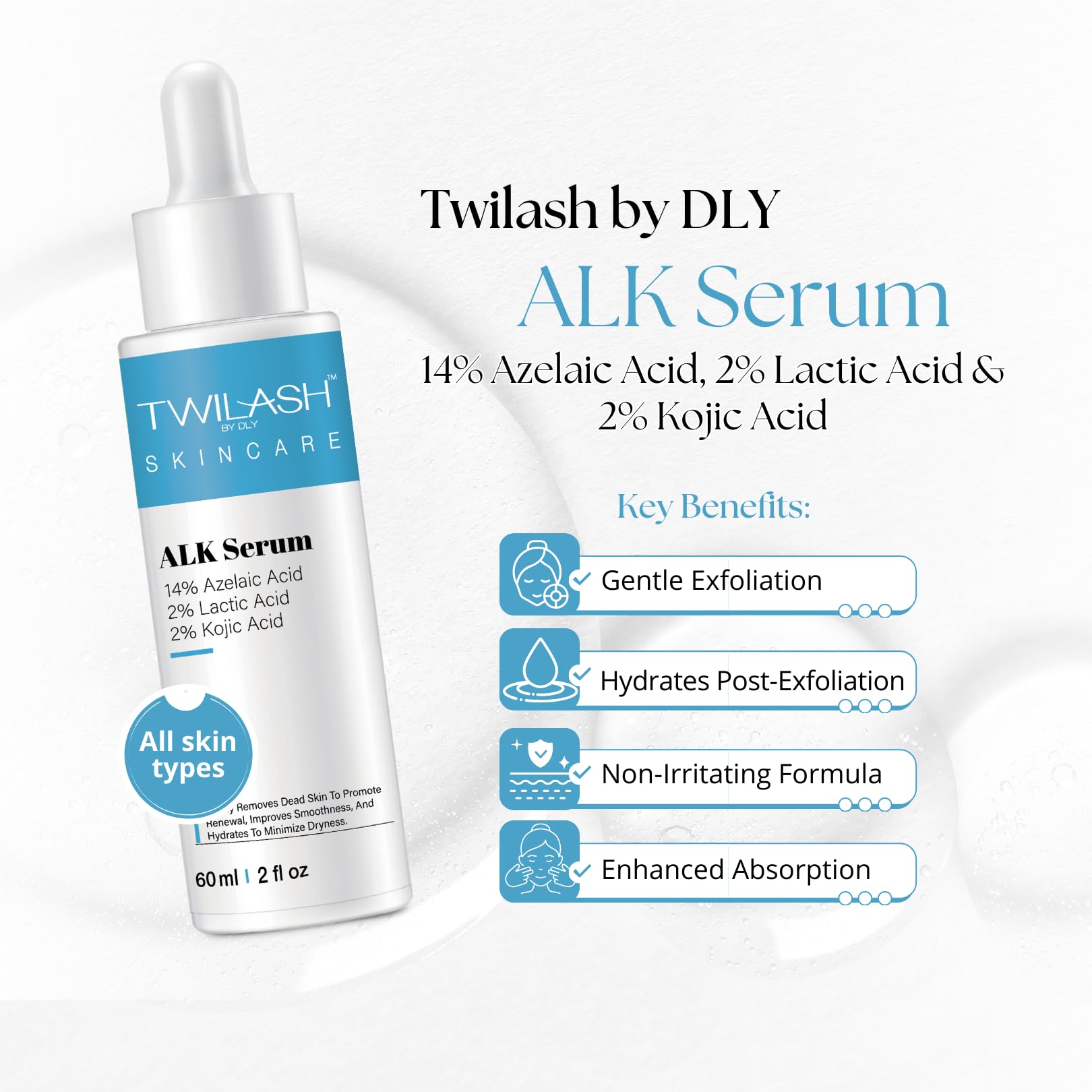 Amazon.com: ALK Serum 2-Pack (60ml Each) – 14% Azelaic Acid, 2